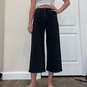 Madewell Wide-Leg Crop Jeans Black